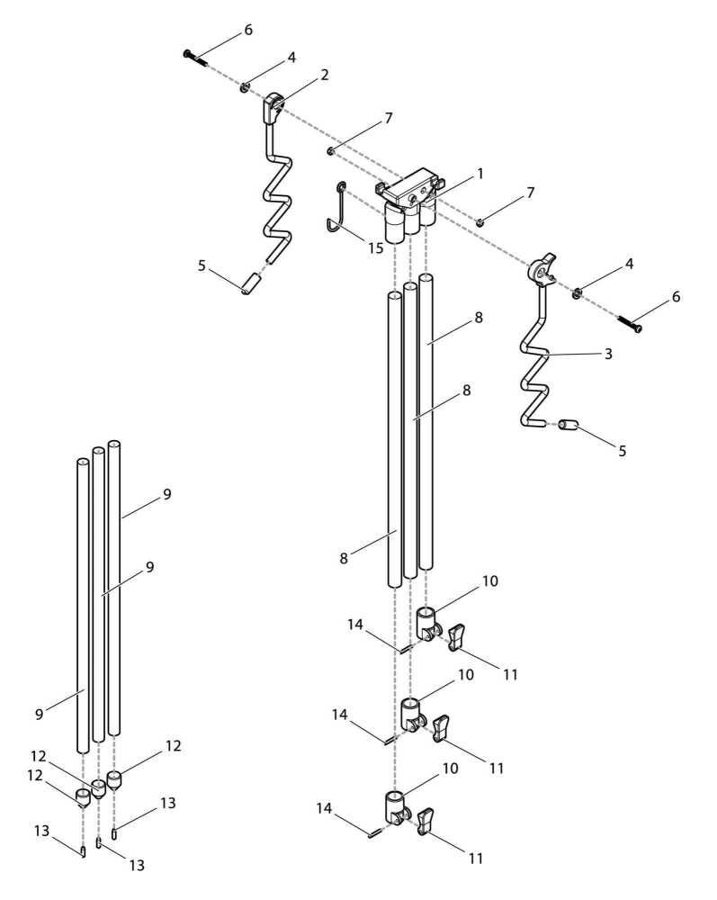 【部品】 アルミパイプ13x0.5x400 (39550) パーツNo.9 [第一精工 サーフ三脚レバー式DX ミニ2号]