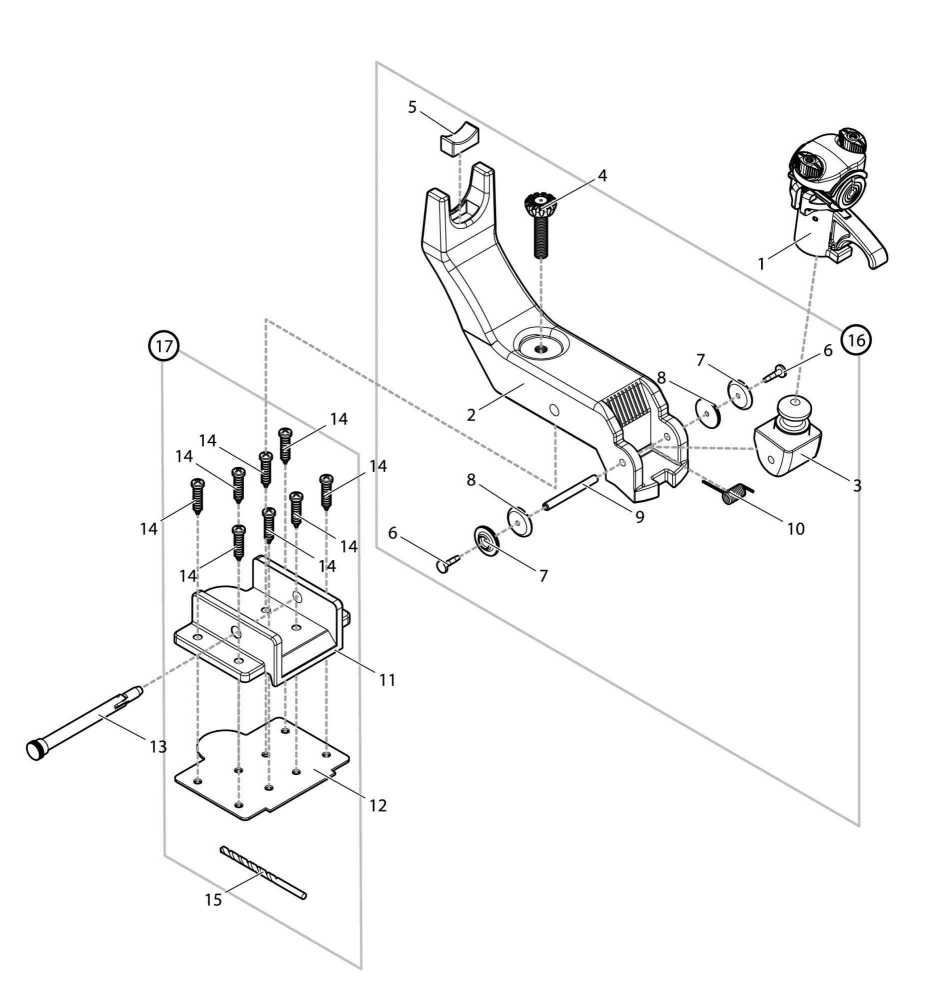 【部品】 竿受セット (09482) パーツNo.16 [第一精工 ラーク1800]