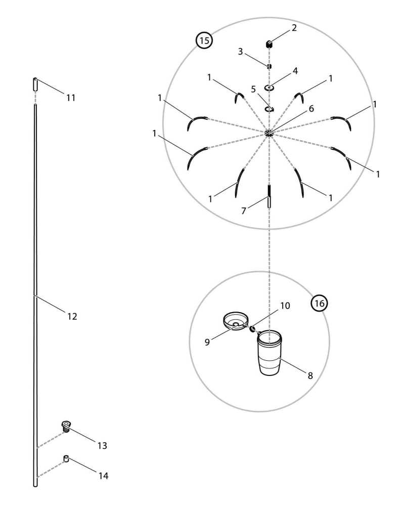 【部品】 ギャフ軸 (39934) パーツNo.7 [第一精工 オートキングギャフ Lイエロー]