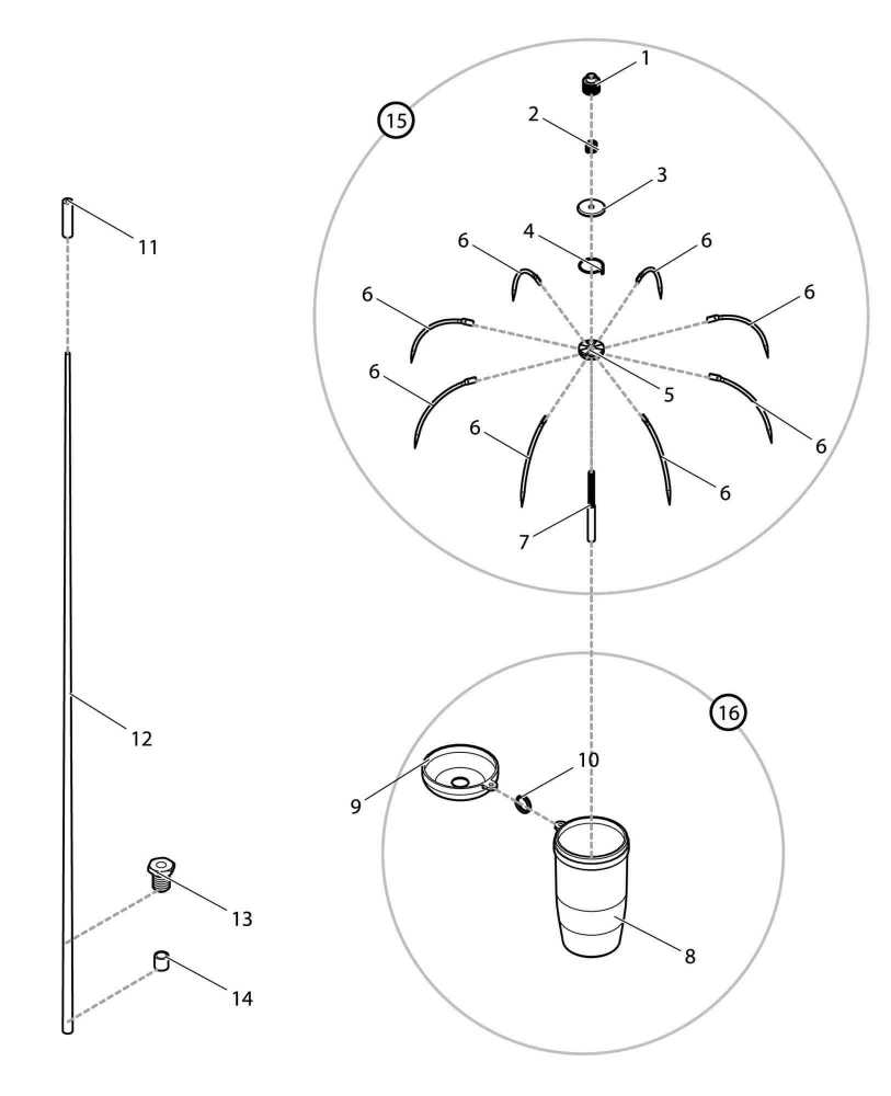 【部品】 キズ防止ゴムS (39940) パーツNo.11 [第一精工 オートキングギャフ Sレッド]