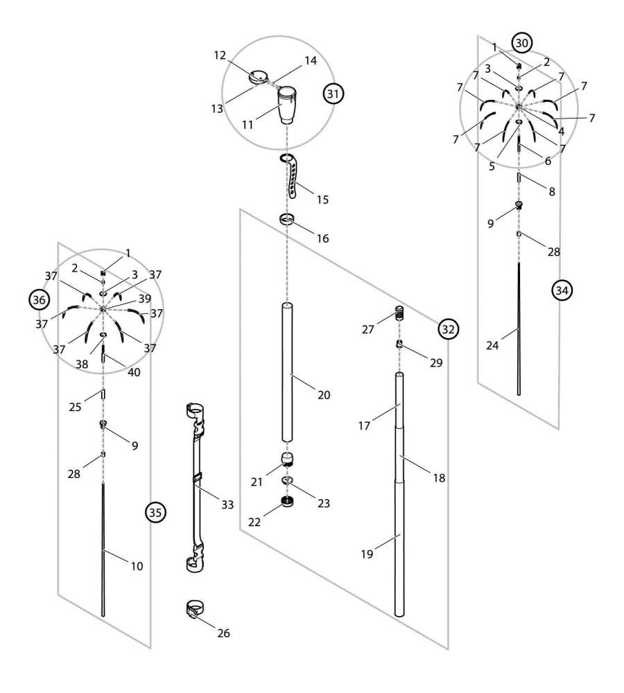 【部品】 スリーブ (39922) パーツNo.27 [第一精工 オートキングギャフ230 ガンメタ]