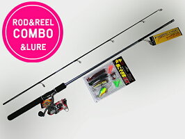 バス釣りセット2ピースロッド+ルアーセット