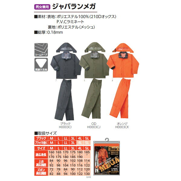 ジャバランメガ (1) (弘進ゴム/KOHSHIN) 【上下セット】 [TI]