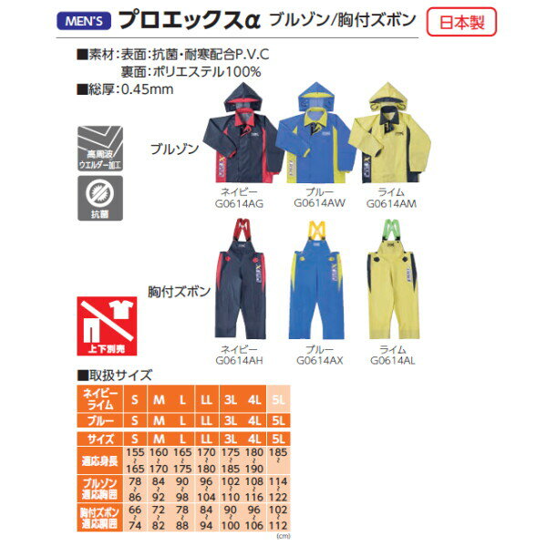 プロエックスα ブルゾン(1) (弘進ゴム/KOHSHIN) 【上着のみ】 合羽