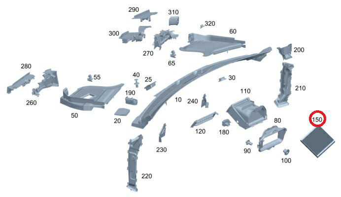 ベンツ GLS X167 167986 エアコンフィルター 外気 Mercedes-Benz メルセデス・ベンツ | GLS580