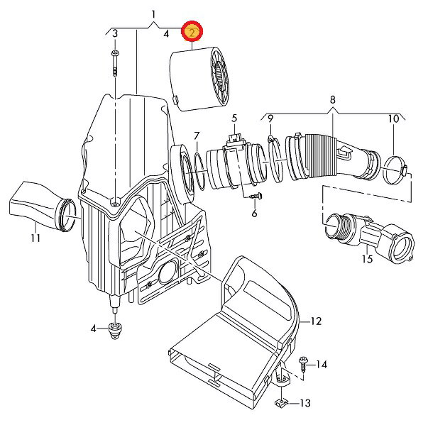 Audi アウディ A5 B9 F5DTPL エアフィルター ☆送料無料☆