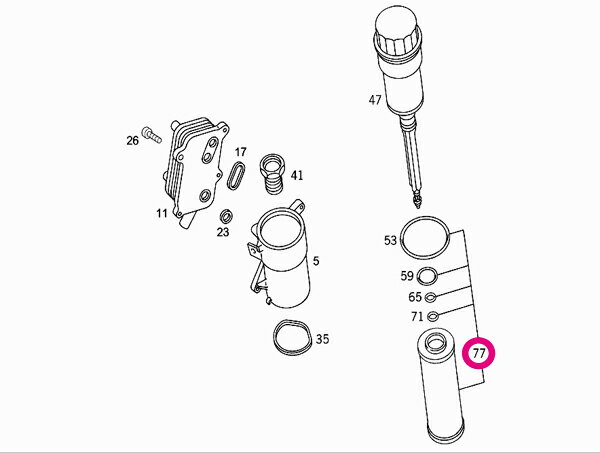 ベンツ Eクラスステーションワゴン(T210) 210270用 オイルフィルター Mercedes-Benz メルセデス・ベンツ ☆送料無料☆