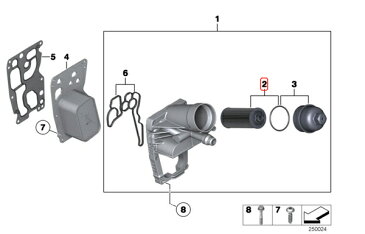 BMW 3シリーズツーリング(F31) 3D20用 オイルフィルター ☆送料無料☆ 当日発送可能(弊社在庫品の場合)