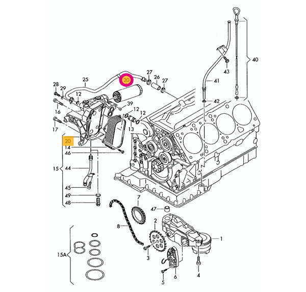Audi アウディ S6 C5 4BAQJF 純正エンジンオイル＋オイルフィルターセット | 4.2