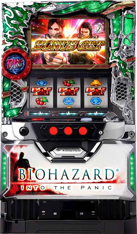 【スパイキー】バイオハザード　イントゥザパニック（BIOHAZARD INTO THE PANIC）◆コイン不要機セット◆パチスロ実機【中古】