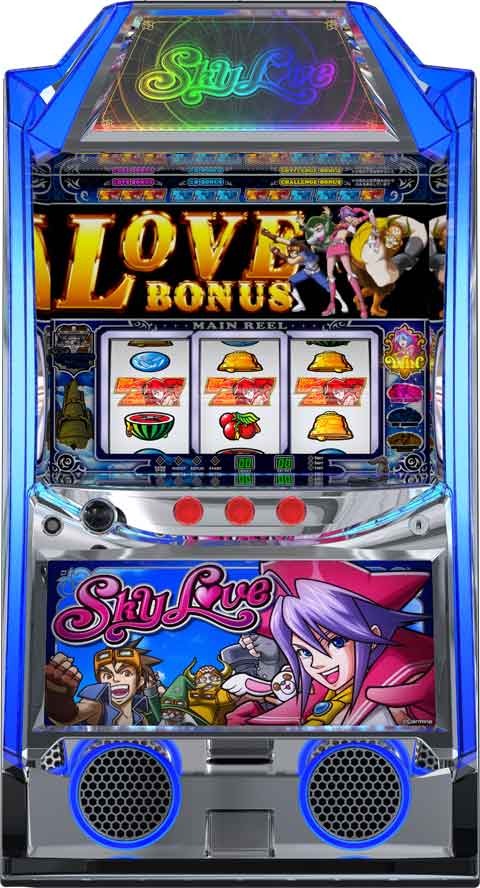 スマスロ遊技用ユニット取り付け済み【ネット】Sky Love（LスカイラブGNB）◆中古パチスロ実機　スロット実機　宅スロ　家スロ