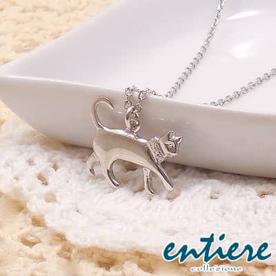 ネックレス猫シルバー925レディー...