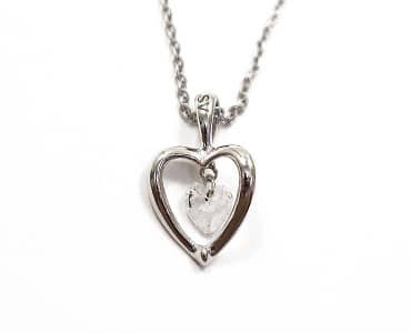 ネックレス レディース シンプル キュービックジルコニア ハート ラッキーチャーム entiere アンティエーレ P0510