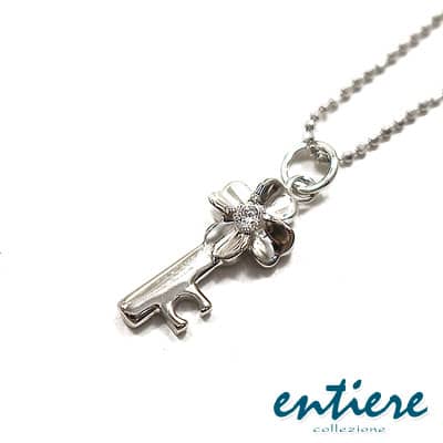 ネックレス レディース シンプル クローバー 鍵 entiere アンティエーレ P3634