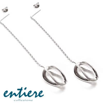 Rakuten - ピアス レディース ロング オーバル リング 立体 両耳用 entiere アンティエーレ 154EA01MOD