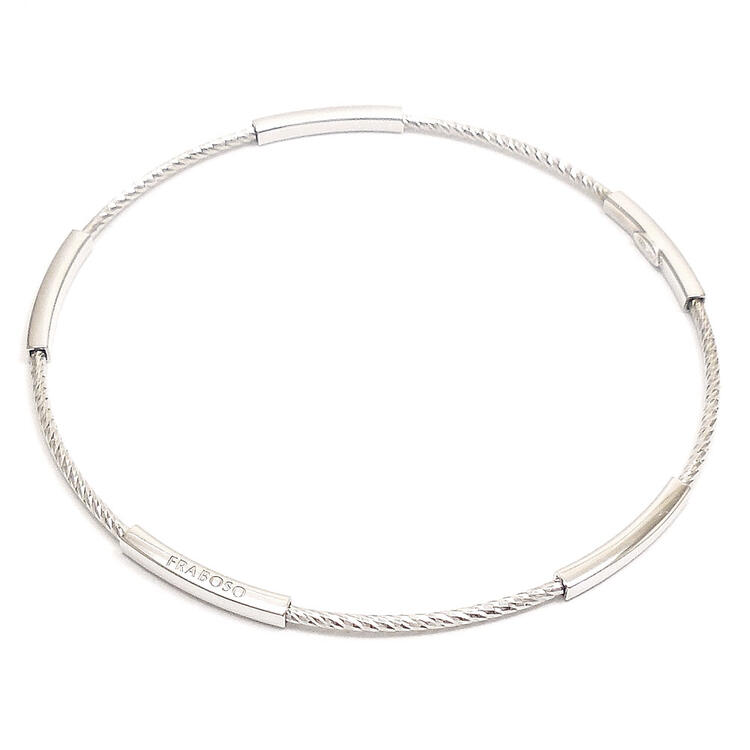 バングル ステーション シルバー925 ロジウムメッキ FRABOSO フラボッソ イタリア製 インポート プレゼント ギフト