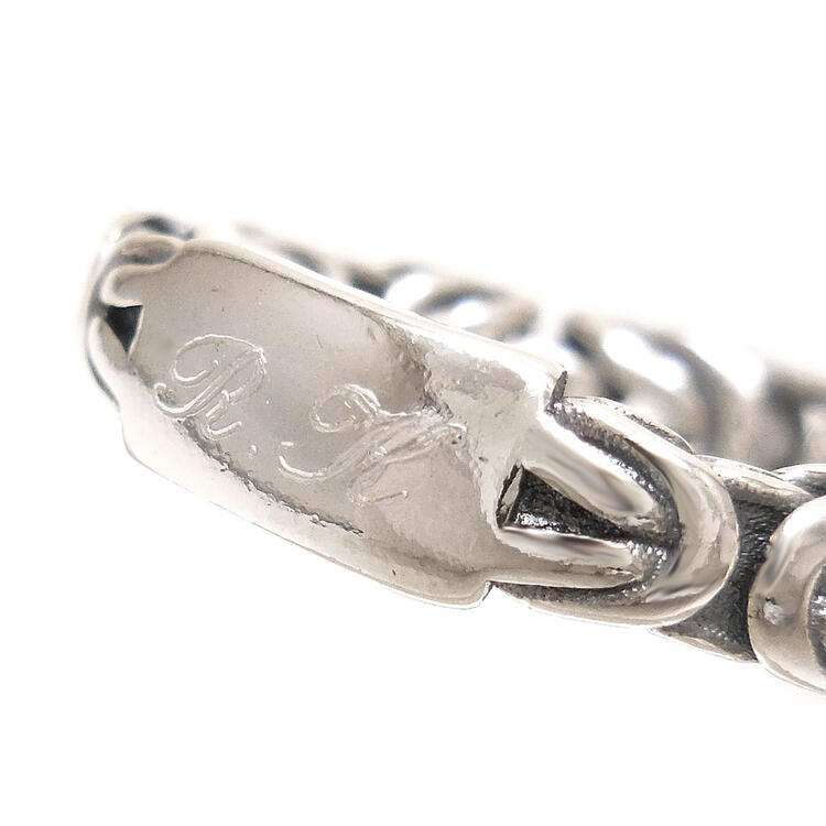 リング 指輪 メンズ シルバー925 ビザンチンチェーンデザイン 15号 イタリア製 イニシャル刻印可 entiere アンティエーレ プレゼント ギフト
