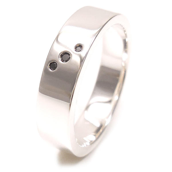 Rakuten - entiere アンティエーレ リング 指輪 3ストーンブラックダイヤ シルバー925 メンズ