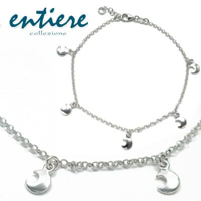アンクレット つけっぱなし シルバー925 レディース メンズ 月 ムーン entiere アンティエーレ BF39237 24cm