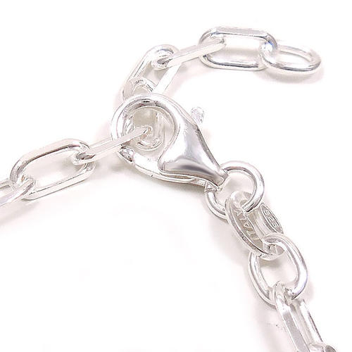 アンクレット つけっぱなし シルバー925 長角アズキチェーン 26cm メンズ