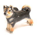 SATURNO サツルノ ピンブローチ ラペルピン 柴犬 黒柴 エナメル彩色 シルバー925 メンズ レディース