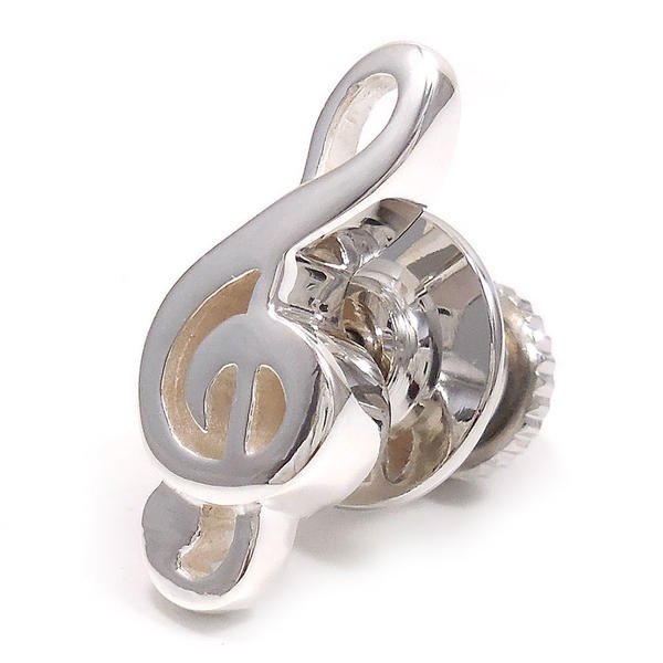 ピンブローチ ラペルピン シルバー925 ト音記号 イタリア製 サツルノ インポート メンズ レディース プレゼント ギフト プレゼント ギフト