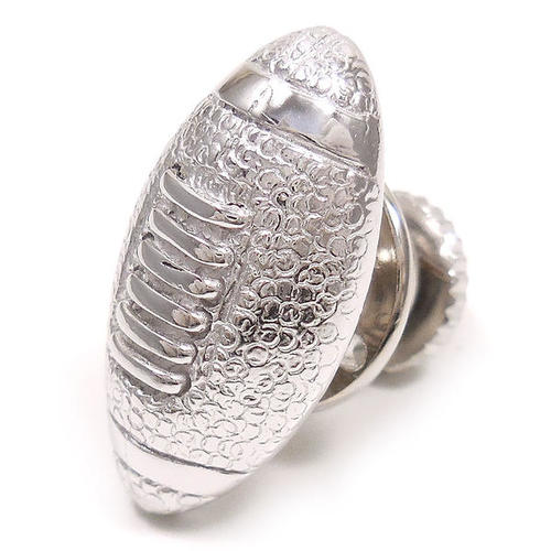 ピンブローチ ラペルピン シルバー925 アメフト・ラグビーボール メンズ