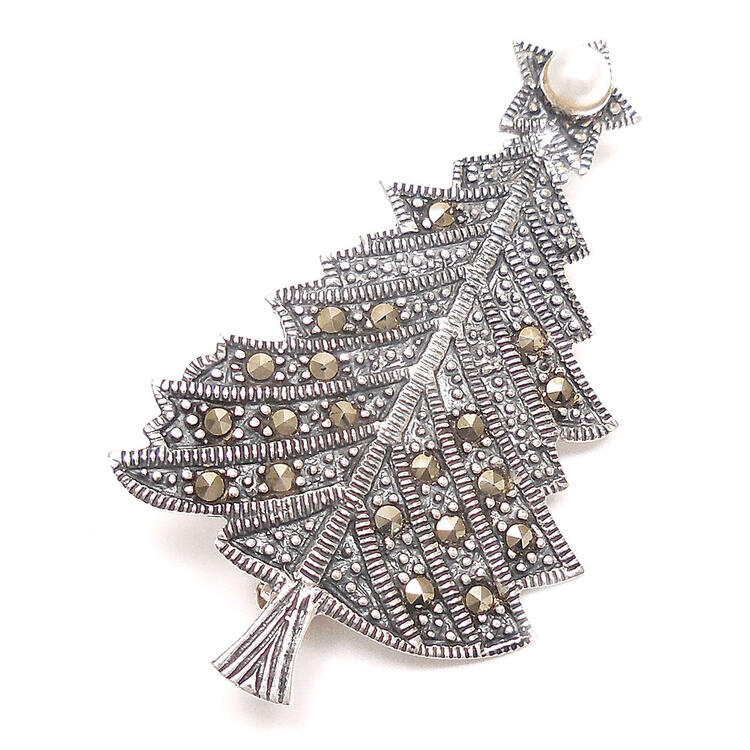 シルバーブローチクリスマスツリーマ...
