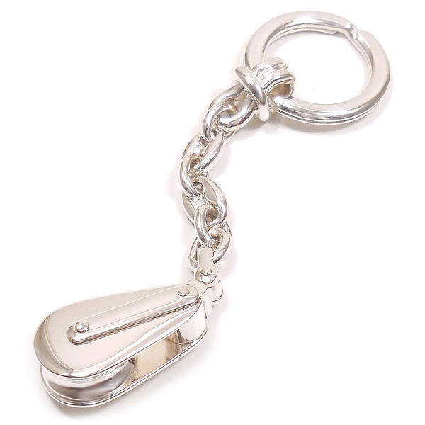 シルバー キーリング キーホルダー サツルノ SATURNO ダブルリング 滑車 インポート プレゼント ギフト