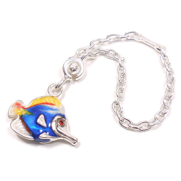 Rakuten - キーホルダー キーチェーン シルバー925 熱帯魚 エナメル彩色 イタリア製 サツルノ インポート プレゼント ギフト