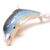 サツルノ:イルカのシルバーキーホルダー:2重リングタイプ