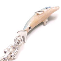 サツルノ:イルカのシルバーキーホルダー:2重リングタイプ