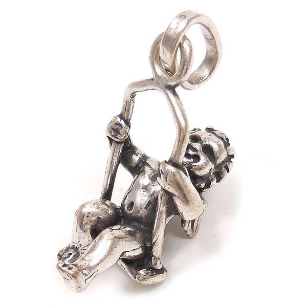 チャーム ペンダントトップ シルバー925 いぶし銀 ブランコに乗る天使 イタリア製 GIOVANNI RASPINI ジョバンニ・ラスピーニ インポート レデ...