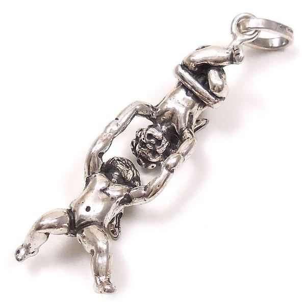 チャーム ペンダントトップ シルバー925 いぶし銀 アクロバット 天使 イタリア製 GIOVANNI RASPINI ジョバンニ・ラスピーニ インポート レデ...