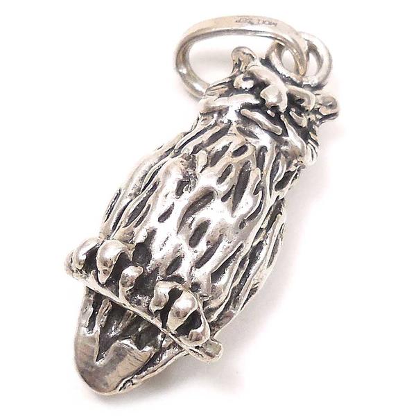 チャーム ペンダントトップ シルバー925 いぶし銀 梟 フクロウ イタリア製 GIOVANNI RASPINI ジョバンニ・ラスピーニ インポート レディース...