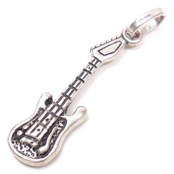 チャーム ペンダントトップ シルバー925 いぶし銀 エレキギター 楽器 イタリア製 GIOVANNI RASPINI ジョバンニ・ラスピーニ インポート レデ...