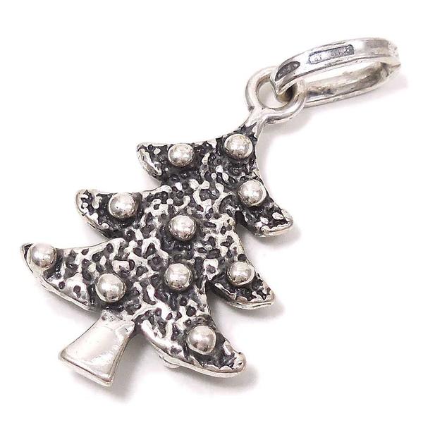 クリスマスチャーム ペンダントトップ シルバー925 いぶし銀 クリスマスツリー イタリア製 GIOVANNI RASPINI ジョバンニ・ラスピーニ インポー...