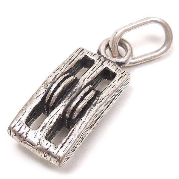 チャーム ペンダントトップ シルバー925 いぶし銀 滑車 イタリア製 GIOVANNI RASPINI ジョバンニ・ラス..