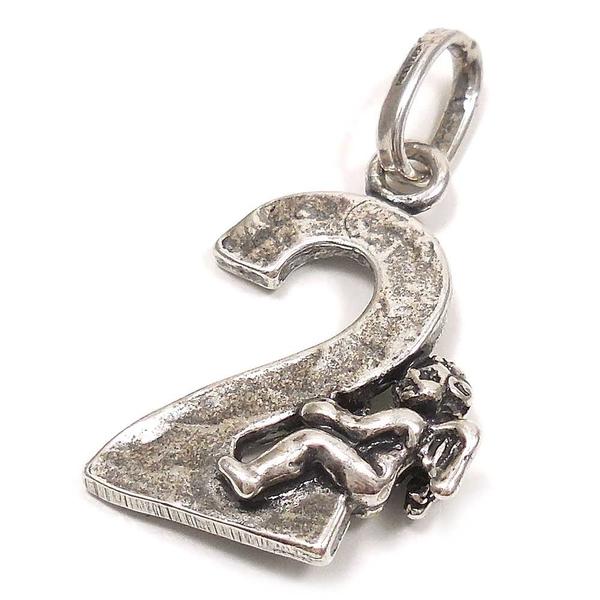 チャーム ペンダントトップ シルバー925 いぶし銀 数字 天使 2 イタリア製 GIOVANNI RASPINI ジョバンニ・ラスピーニ インポート レディー...