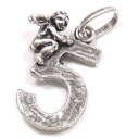 チャーム ペンダントトップ シルバー925 いぶし銀 数字 天使 5 イタリア製 GIOVANNI RASPINI ジョバンニ・ラスピーニ インポート レディー...