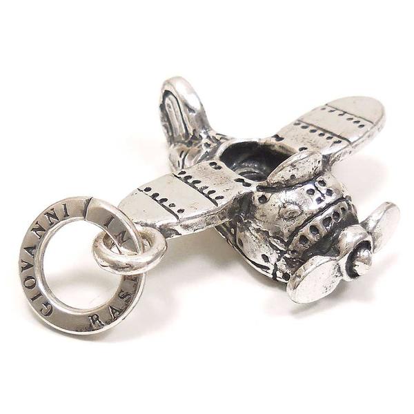 チャーム ペンダントトップ シルバー925 いぶし銀 おもちゃ プロペラ機 イタリア製 GIOVANNI RASPINI ジョバンニ・ラスピーニ インポート レ...