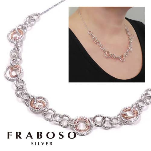 FRABOSO フラボッソ ネックレス レディース ショート ペンダント ピンクゴールド シルバーentiere アンティエーレ GR08207BCCT RH+PK インポート プレゼント ギフト