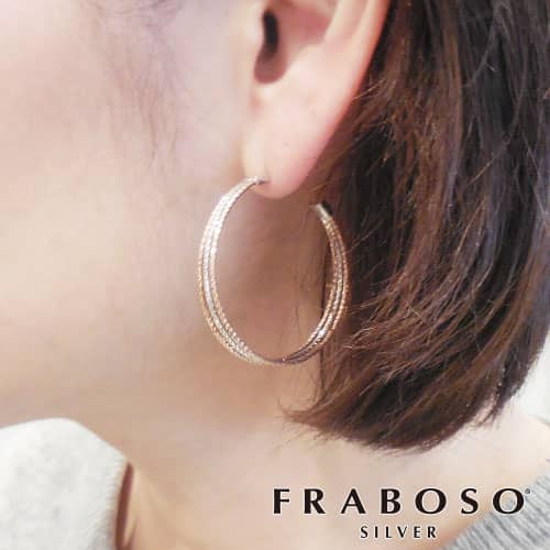 FRABOSO フラボッソ シルバーピアス 両耳用 OR09913BC-RHPK インポート プレゼント ギフト