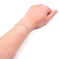サツルノ:メンズシルバーブレスレット:デザインキヘイチェーン