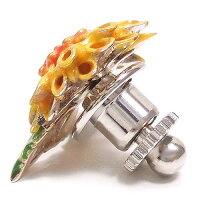 サツルノ:ピンポン菊のシルバーピンブローチ