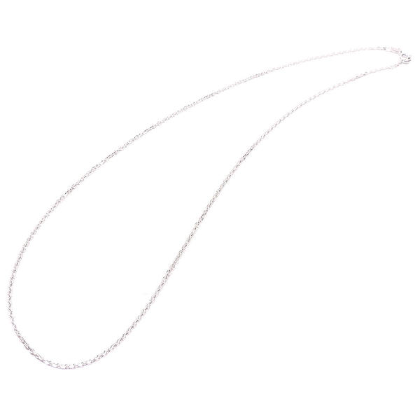 アクセサリー・ネックレス用角アズキチェーン：60cm・1.5mm：シルバー925　イタリア製