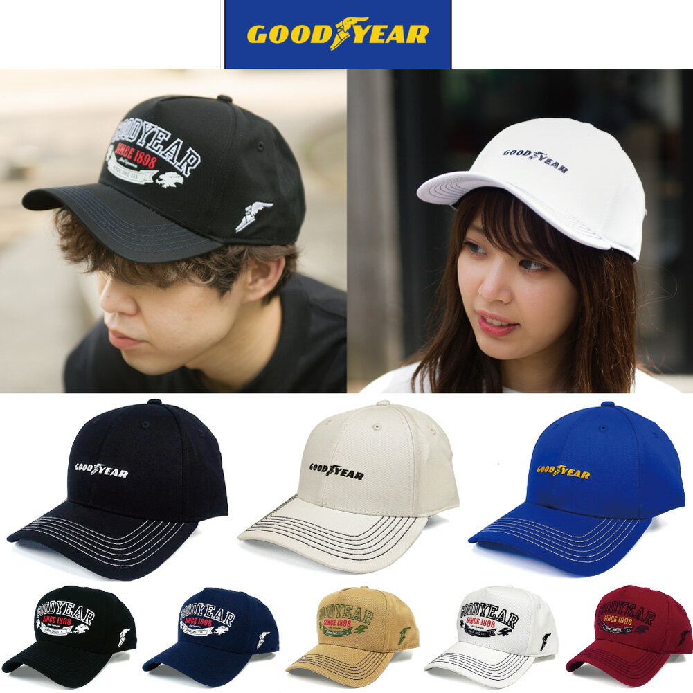 goodyear cap グッドイヤー 帽子 メンズ レディース ストリート アメカジ 春夏 オールシーズン 海 山 フェス キャンプ アウトドア かわいい サングラス SNS プチ おしゃれ バイク バイカー キャップ