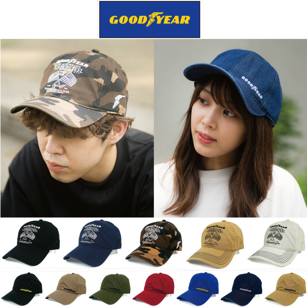 楽天ENTRA（エントラ）【スーパーSALE価格】goodyear low cap グッドイヤー 帽子 メンズ レディース ストリート アメカジ 春夏 オールシーズン 海 山 フェス キャンプ アウトドア かわいい サングラス SNS プチ おしゃれ バイク バイカー キャップ