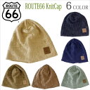 【半額スーパーSALE】【メール便送料無料】ROUTE66ニット帽 ブロックニットキャップ