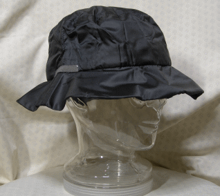 【レディス　レインハット＜黒無地：フリーサイズ：かぶり口約62cm＞】【防水透湿生地使用】パラシュートクロス生地、レインハット【帽子】【旅女子】【アウトドア】【ランニング】【トレッキング】【雨雪風対策商品】